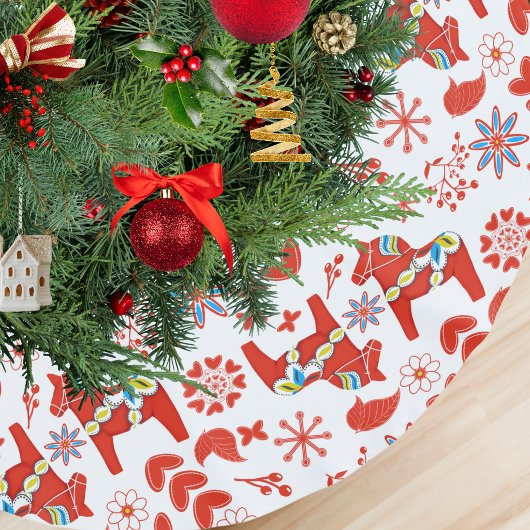 Scandinavische Kerstmis | Zweedse Dala paard Kerstboom Rok