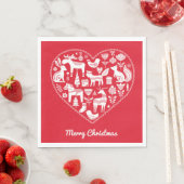 Scandinavische kerstpapieren servetten (Insitu)