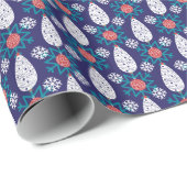 Scandinavische kerstpatronen cadeaupapier (Rol Hoek)