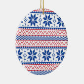 Scandinavische kerstpatronen keramisch ornament (Rechts)