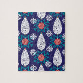 Scandinavische kerstpatronen legpuzzel (Verticaal)