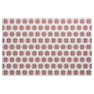 Scandinavische kerstpatronen met snowflake stof