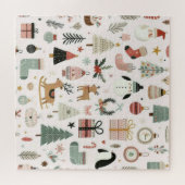 Scandinavische kerstpatroonpuzzel legpuzzel (Horizontaal)