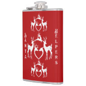 Scandinavische kerstrenners White Santa Helpers Re Heupfles (Links)