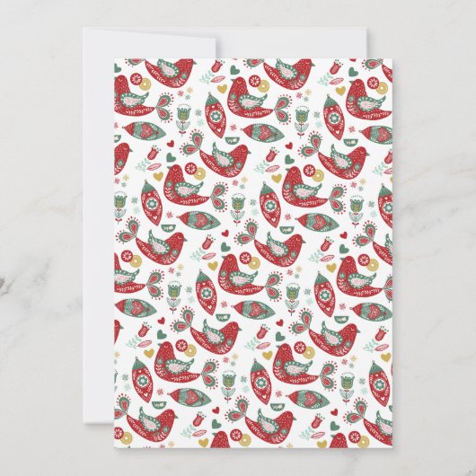 Scandinavische kerstsierfeestdag kaart (Achterkant)