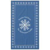 Scandinavische kerstsnowflake Aangepaste tekst Bla Tafelkleed (Voorkant)