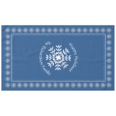 Scandinavische kerstsnowflake Aangepaste tekst Bla Tafelkleed (Voorkant (Horizontaal))