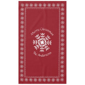 Scandinavische kerstsnowflake aangepaste tekst roo tafelkleed (Voorkant)