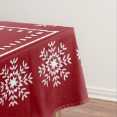 Scandinavische kerstsnowflake aangepaste tekst roo tafelkleed (Voorbeeld)