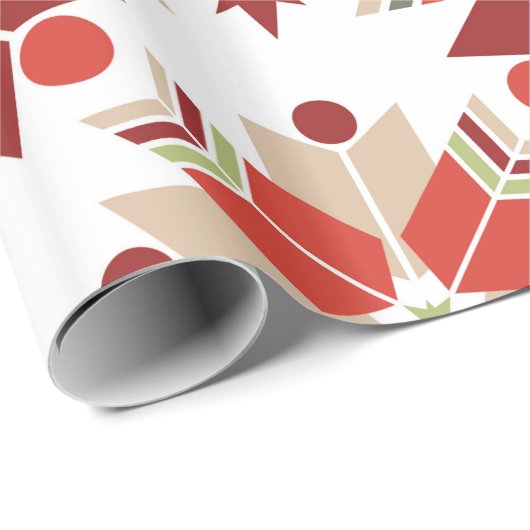 Scandinavische kerstsnowflake cadeaupapier (Rol Hoek)