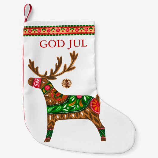 Scandinavische kerststaart kleine kerstsok (Voorkant)