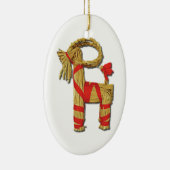 Scandinavische kerststrow Yule Goat Julbok Keramisch Ornament (Rechts)