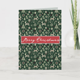 Scandinavische kersttijd feestdagen kaart