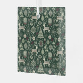 Scandinavische kersttijd glas ornament (Voorkant links)