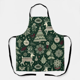 Scandinavische kersttijd schort