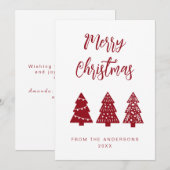 Scandinavische kerstvakantie feestdagenkaart (Voorkant / Achterkant)