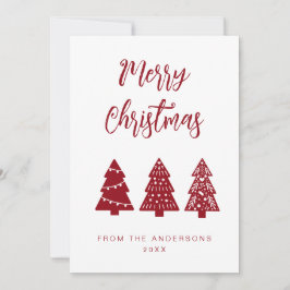 Scandinavische kerstvakantie feestdagenkaart