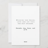 Scandinavische kerstvakantie  feestdagenkaart (Achterkant)