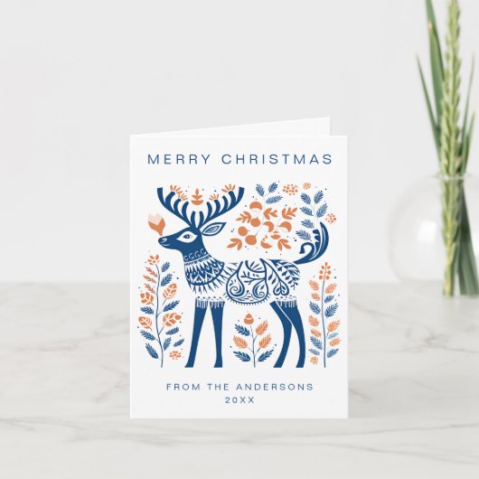 Scandinavische kerstvakantie kaart (Voorkant)