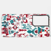 Scandinavische kerstversieringen samsung galaxy hoesje (Linkerkant)