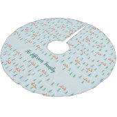 Scandinavische kerstvossen in besneeuwd bos kerstboom rok (Gekanteld)