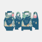 Scandinavische kerstwinter 1e verjaardag bedankdoosjes (Uitgevouwen)