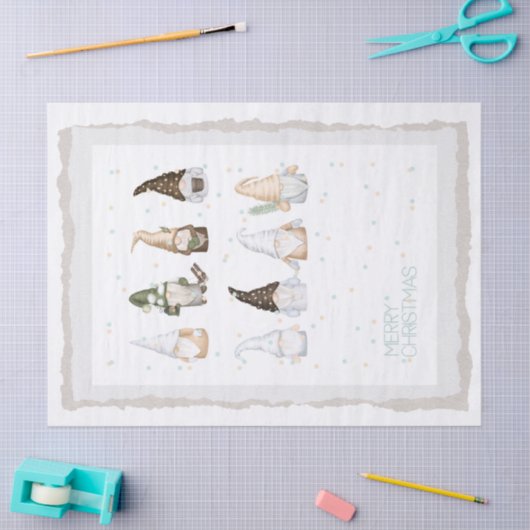 Scandinavische kerstwintergnomen tissuepapier (Craft)