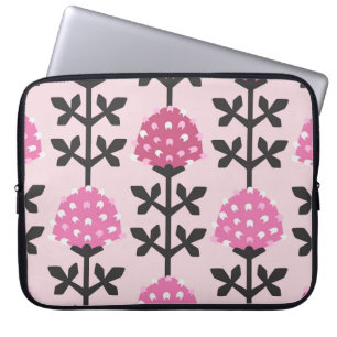 Scandinavische klaver florale vintage naadloos laptop sleeve