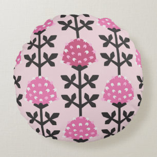 Scandinavische klaver florale vintage naadloos rond kussen