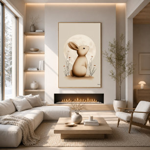 Scandinavische Konijn Kinderkamer Muurkunst Neutra Poster