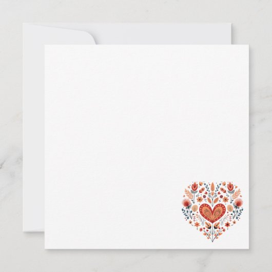 Scandinavische konijnen Valentijnse Pasen Feestdagenkaart (Achterkant)