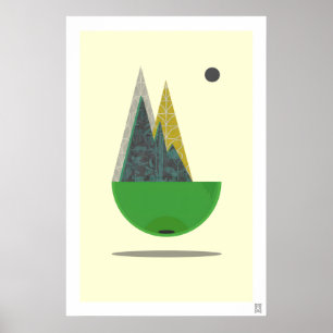 Scandinavische Landschaps Kunstprint Abstract Mode Poster