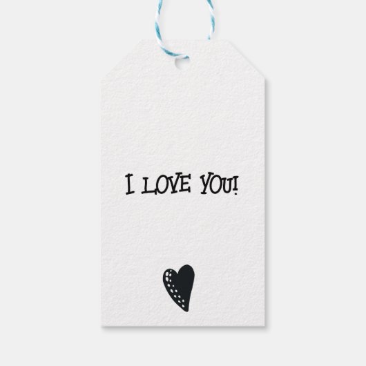 Scandinavische Let's Cuddle Black Cat Design Cadeaulabel (Achterkant)