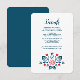 Scandinavische Liefde | Details voor bruiloftsgast Kaart