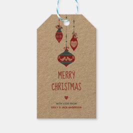 Scandinavische liefde kerst cadeaulabel
