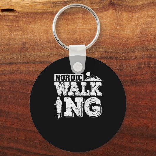 Scandinavische loopsport fitnesstraining sleutelhanger (Voorkant)