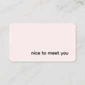 Scandinavische marine blauw | Minimalistische prof Visitekaartje (Achterkant)