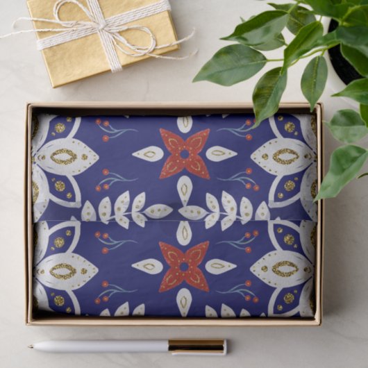 Scandinavische marinesector - Waterverf van leder Tissuepapier (Geschenk)