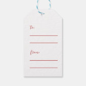 Scandinavische Merry Christmas Gnomies Cadeaulabel (Achterkant)