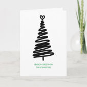 Scandinavische minimalistische kerstboom Kaart (Voorkant)