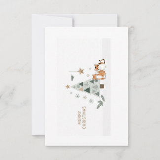 ❄️🎄 Scandinavische minimalistische kerstkaart afb Bedankkaart