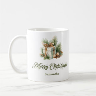 Scandinavische Minimalistische Kerstmok met Eigen Koffiemok