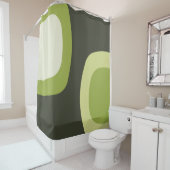 Scandinavische minimalistische kunst Chartreuse Douchegordijn (In situ)