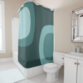 Scandinavische minimalistische kunst Turquoise Douchegordijn (In situ)