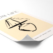 Scandinavische minimalistische lampprint poster (Hoek)