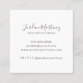 Scandinavische minimalistische monogram bruiloft-  vierkante visitekaartje (Achterkant)