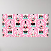 Scandinavische naadloze folklaringspatroon met sch poster (Voorkant)