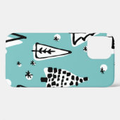 Scandinavische naadloze kerstboomstructuur Case-Mate iPhone case (Achterkant (horizontaal))