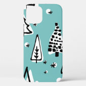 Scandinavische naadloze kerstboomstructuur Case-Mate iPhone case (Achterkant)