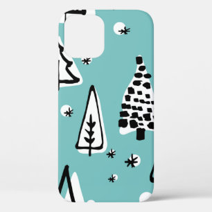 Scandinavische naadloze kerstboomstructuur Case-Mate iPhone case